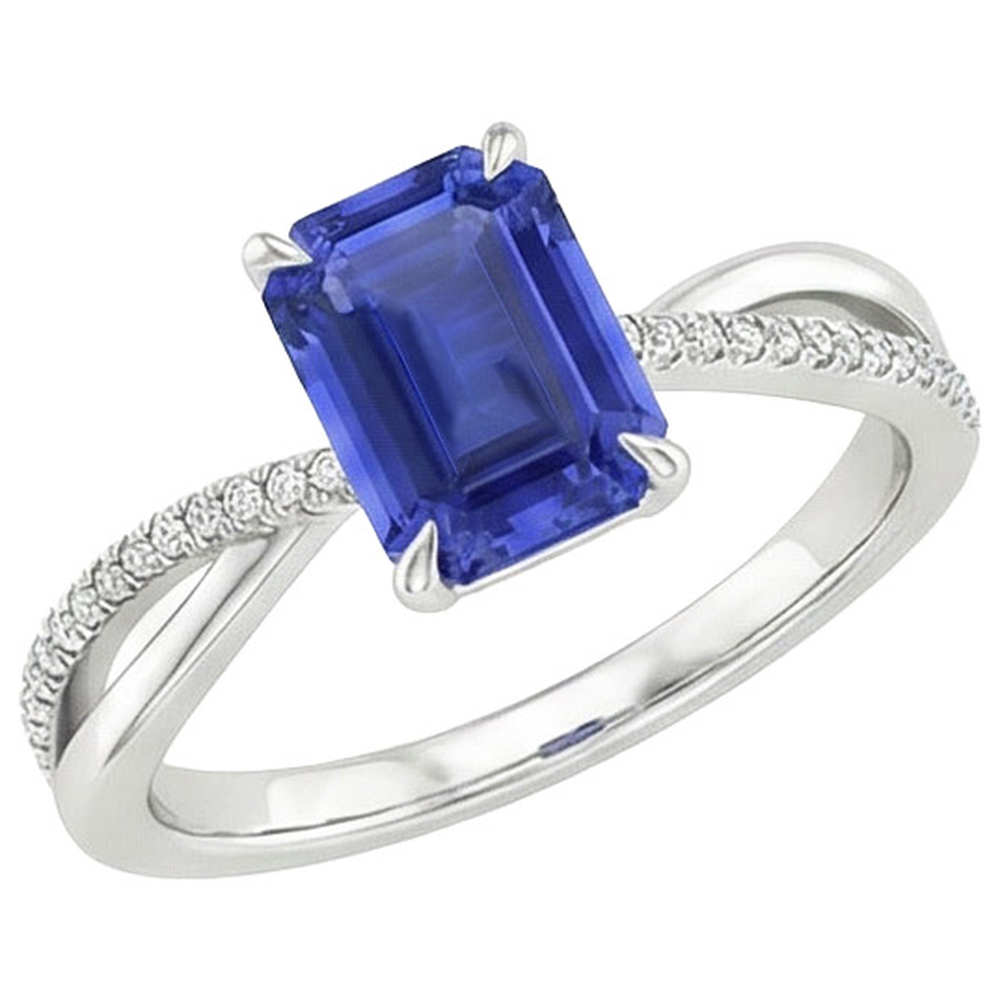 vero emerald diamante 4carati anello angolo laterale