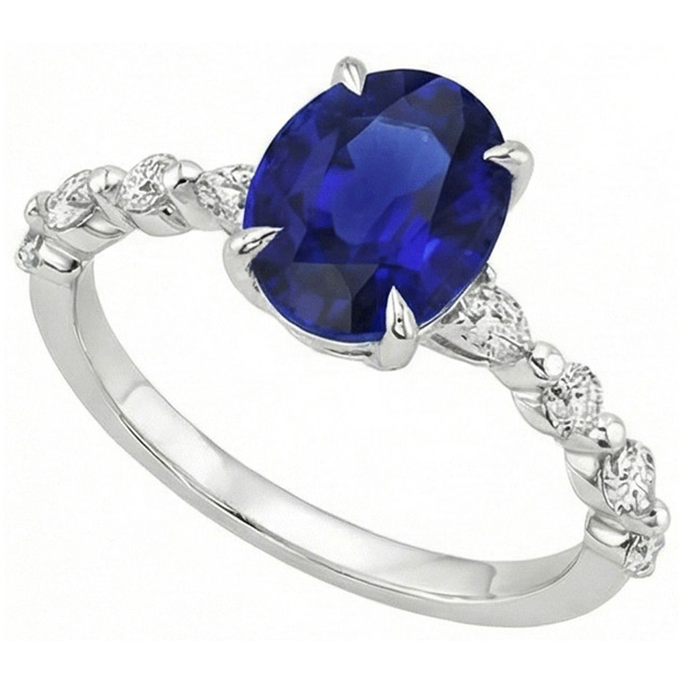 vero marquise diamante 6carati anello angolo laterale