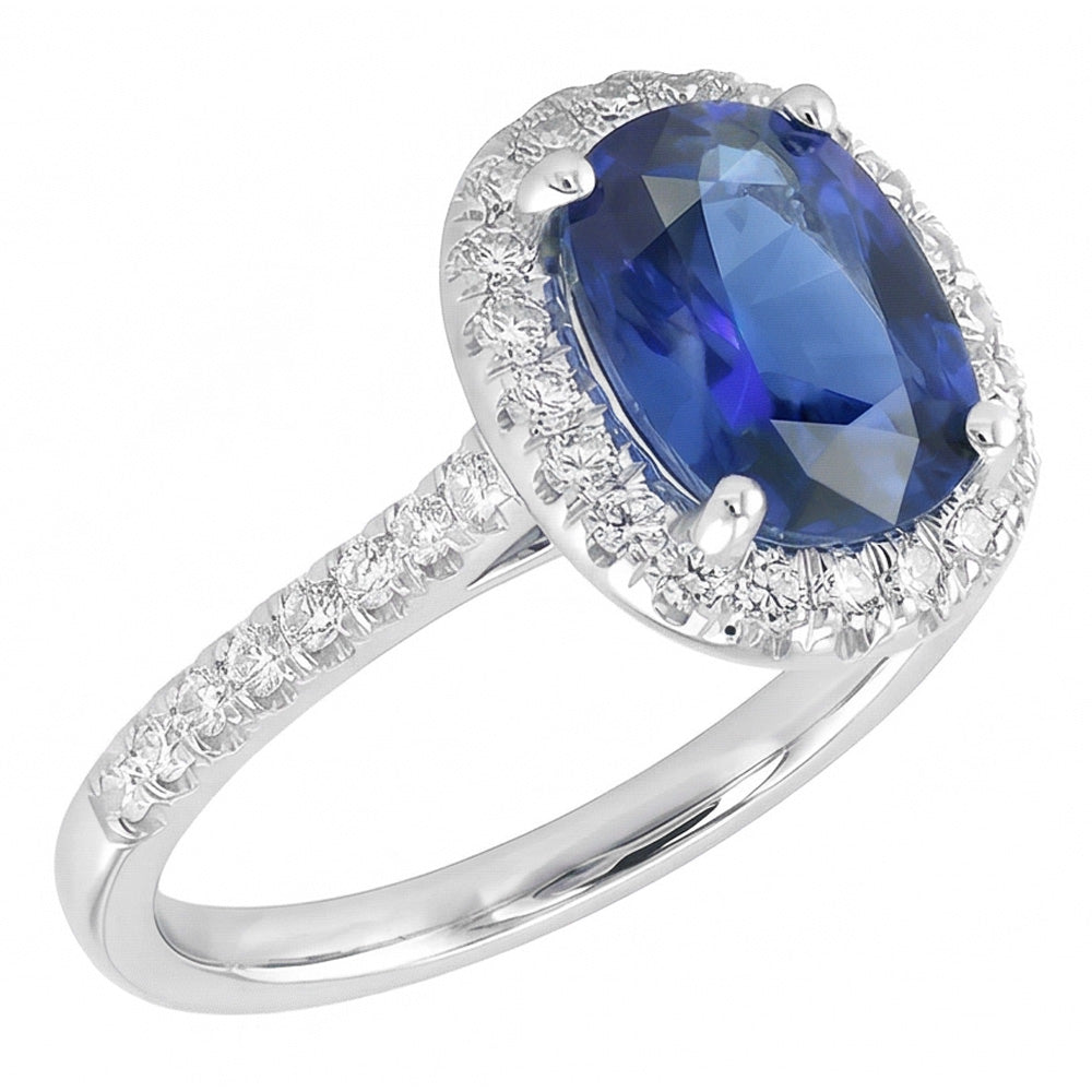 vero round diamante 3.50carati anello vista frontale