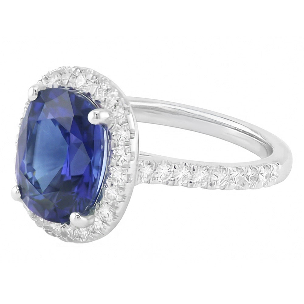 vero round diamante 3.50carati anello vista dall'alto