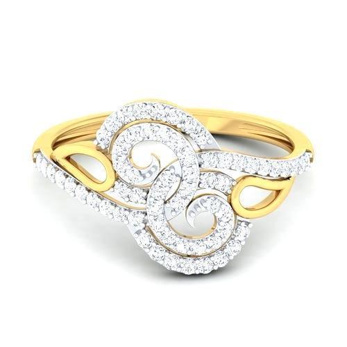 Anello in oro giallo a forma di spirale con diamante da 2 ct - harrychadent.it