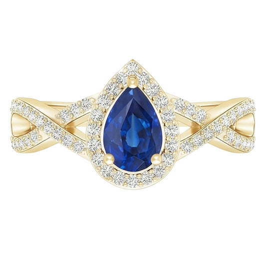 vero pear diamante 4carati anello angolo laterale