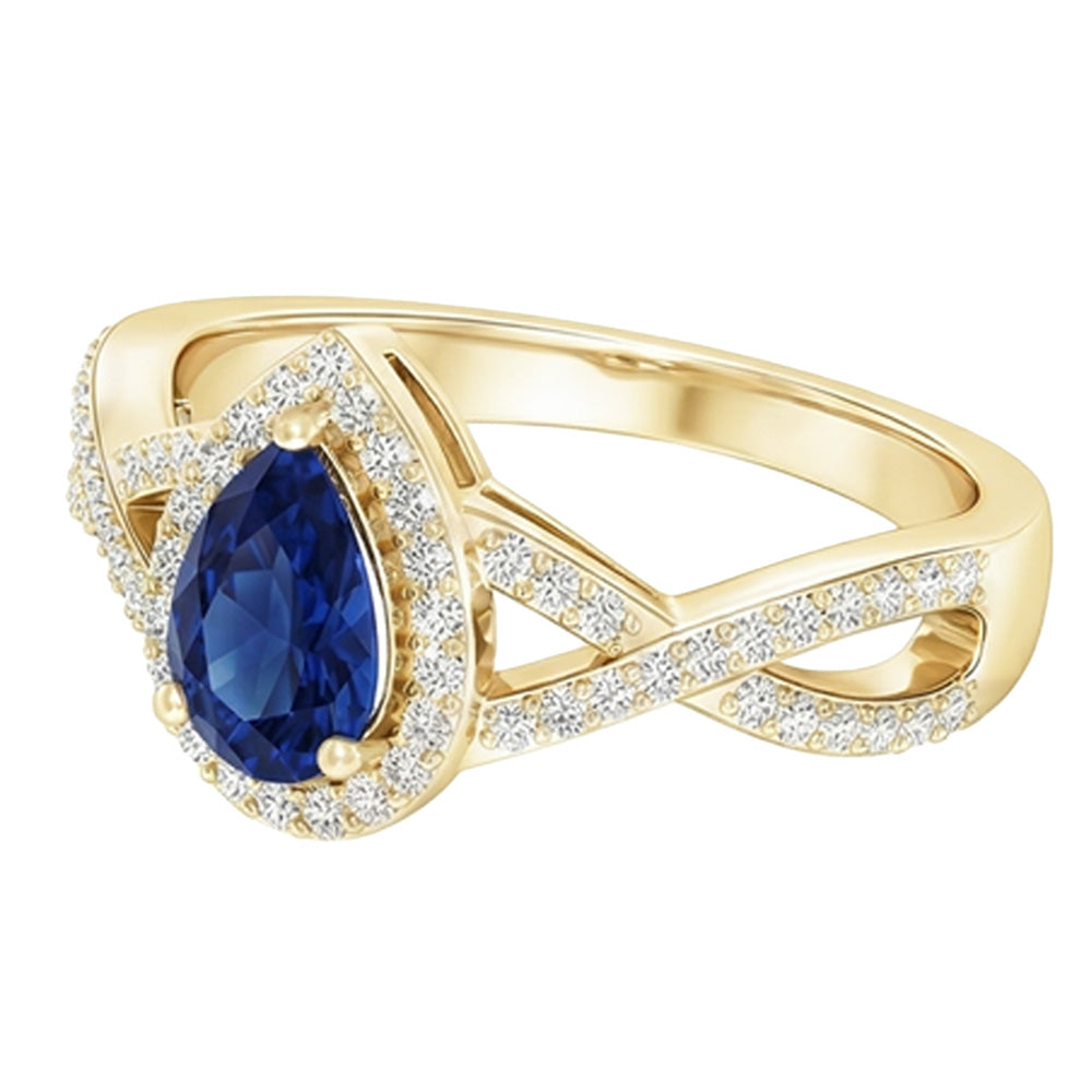 vero pear diamante 4carati anello dettaglio ravvicinato