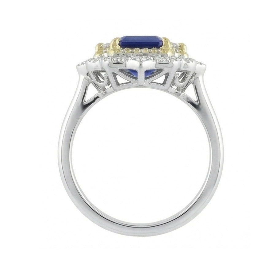 vero baguette diamante 6.75carati anello vista dall'alto