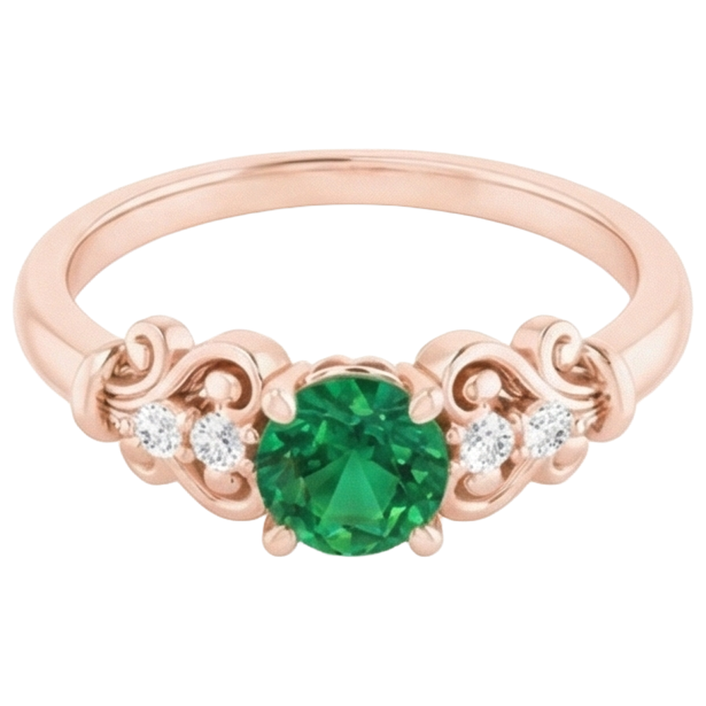 vero round diamante 1.40carati anello dettaglio ravvicinato