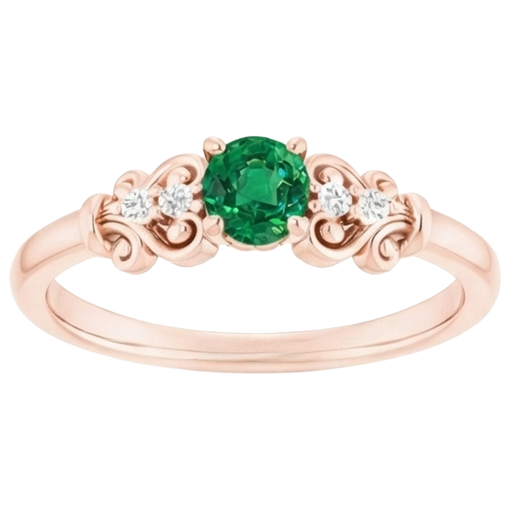 vero round diamante 1.40carati anello vista dall'alto
