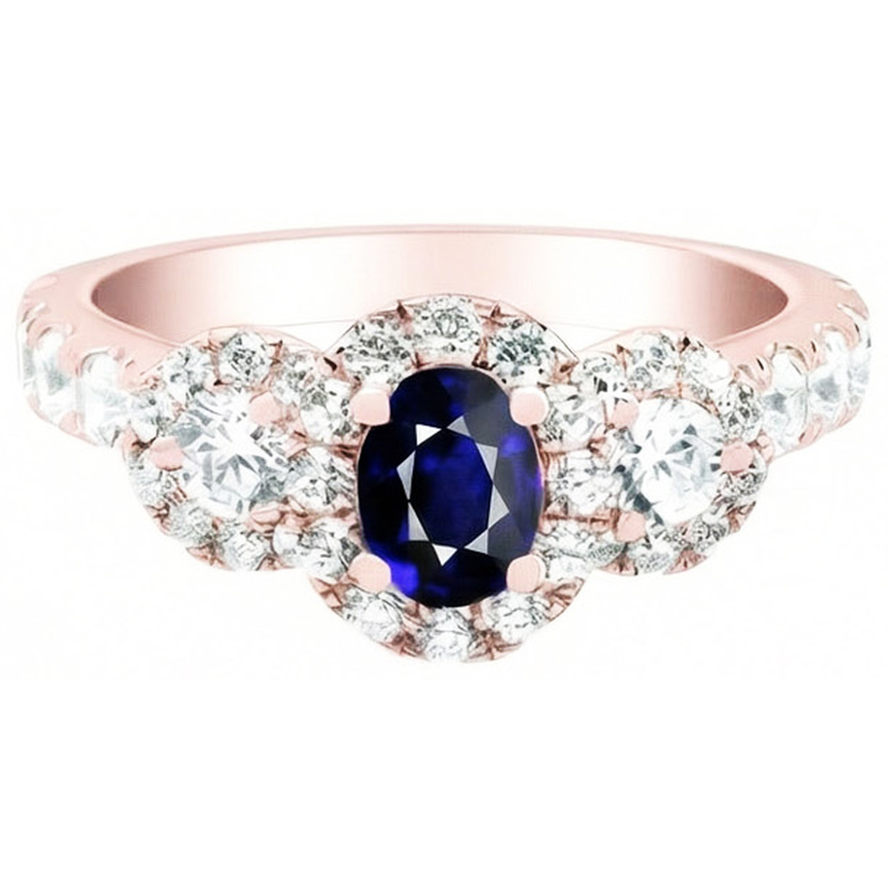 vero oval diamante 5.50carati anello vista dall'alto
