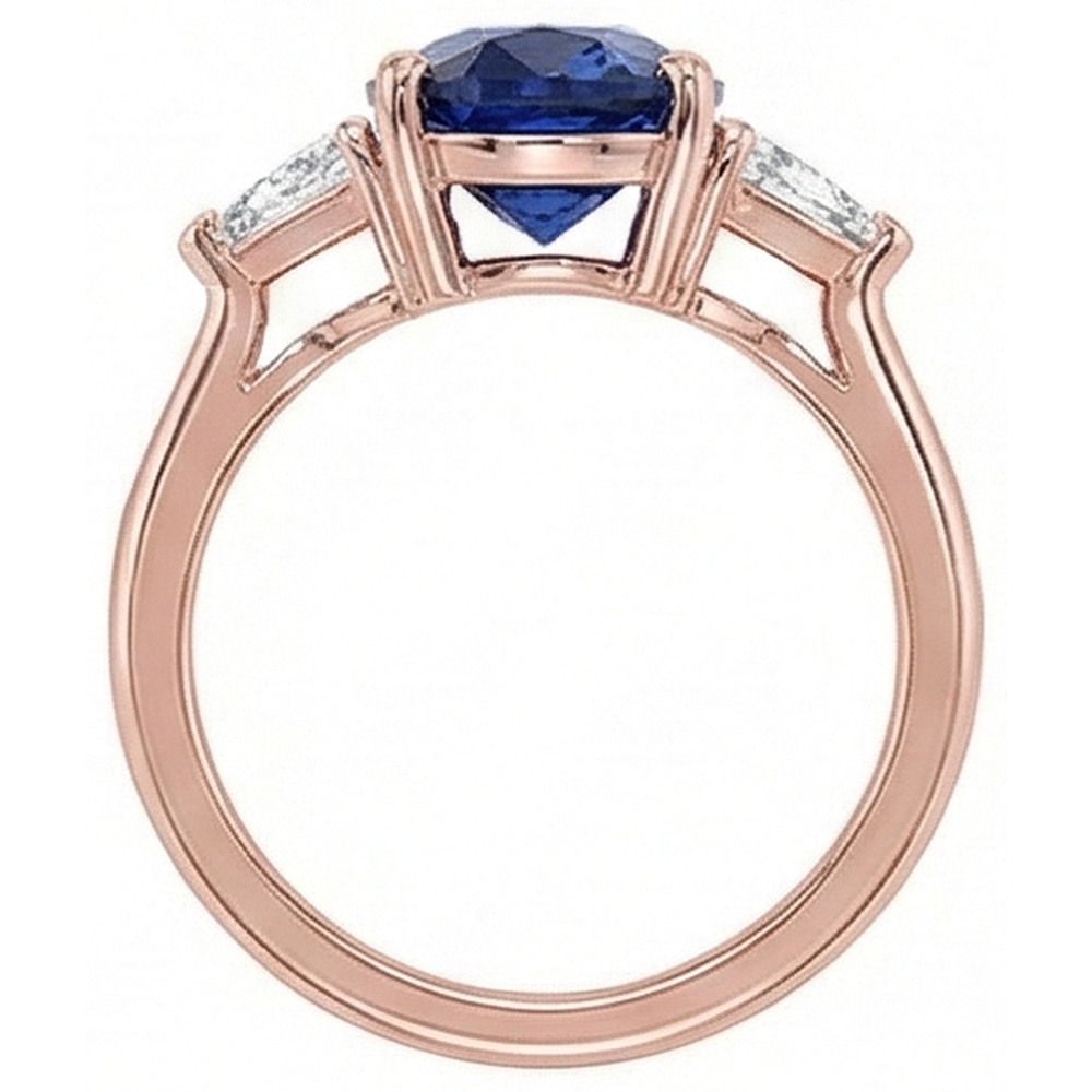 RRVGEM Anello panchdhatu con zaffiro blu naturale da 13,25