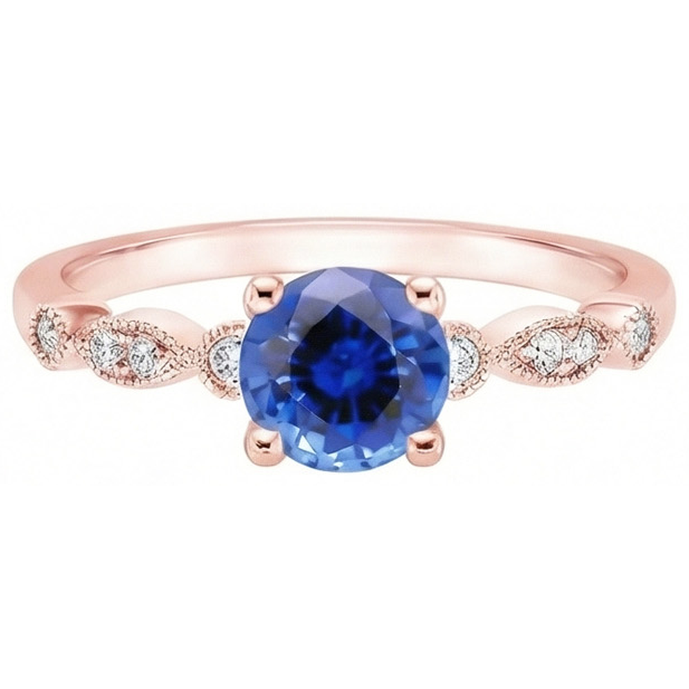 vero round diamante 2.50carati anello angolo laterale