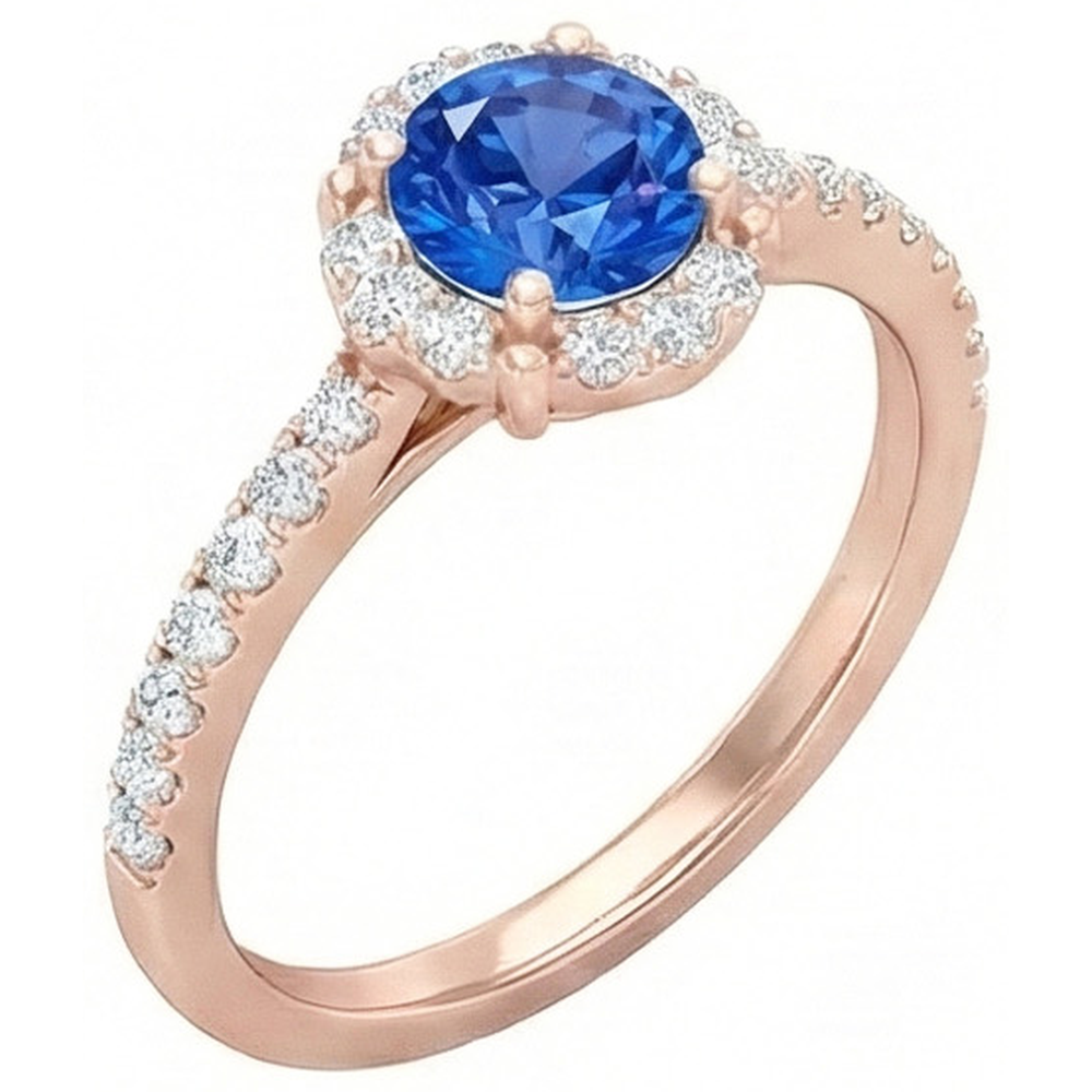 vero round diamante 3.25carati anello vista frontale