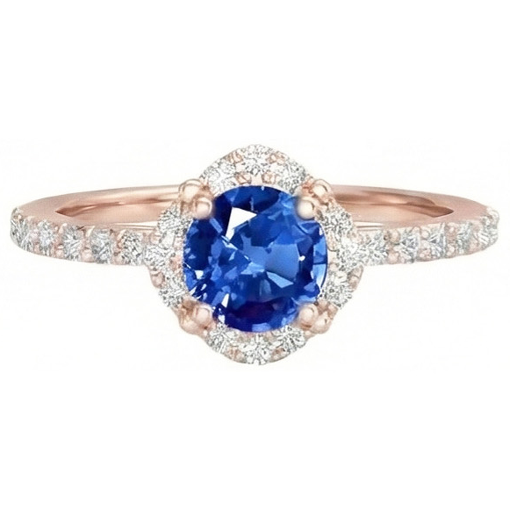 vero round diamante 3.25carati anello vista dall'alto