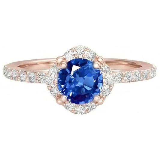 vero round diamante 3.25carati anello vista dall'alto