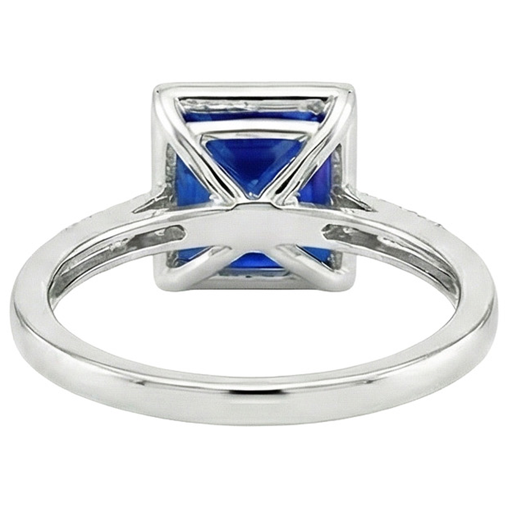 vero princess diamante 3.75carati anello su bianco