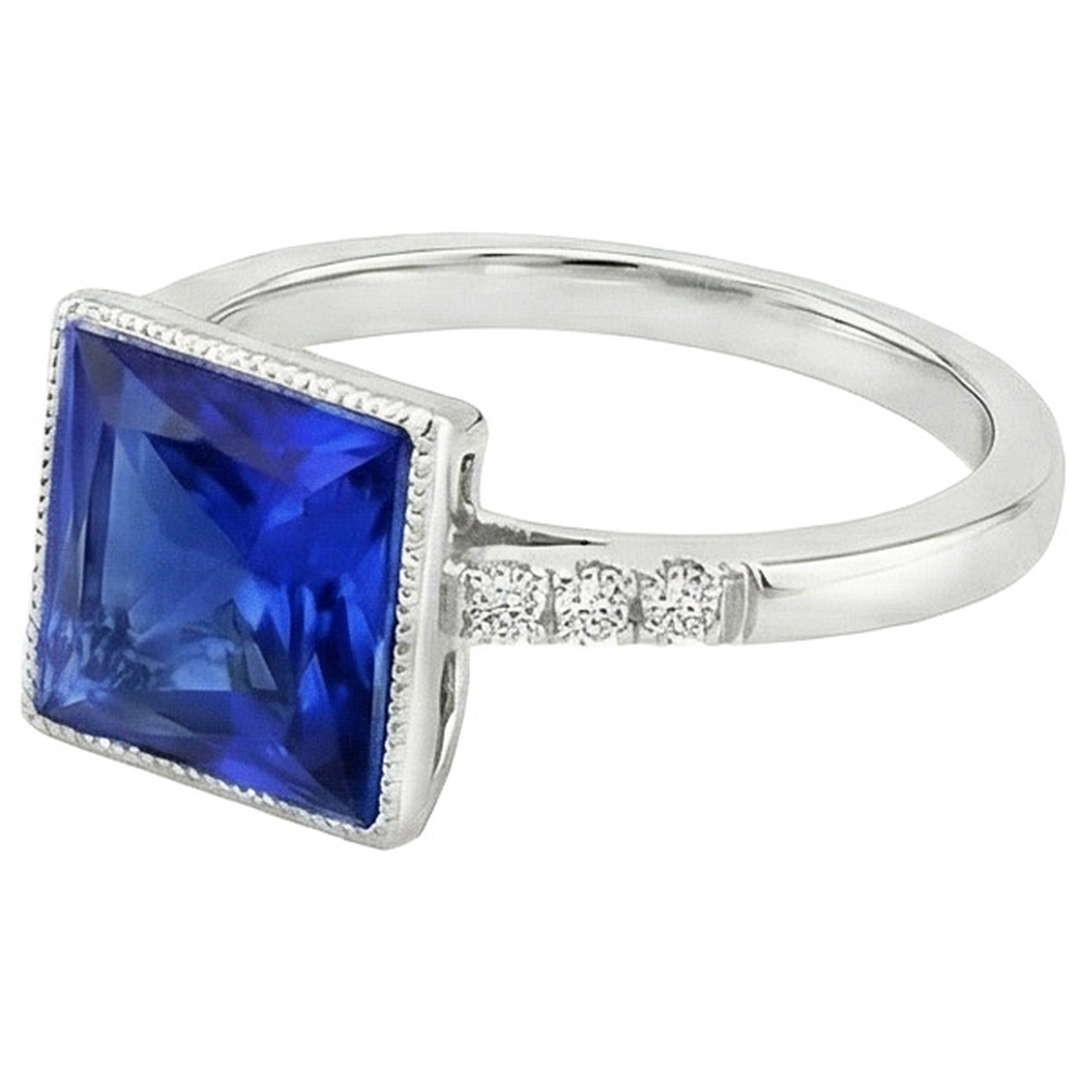 vero princess diamante 3.75carati anello vista dall'alto