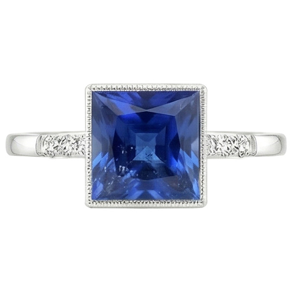 vero princess diamante 3.75carati anello dettaglio ravvicinato