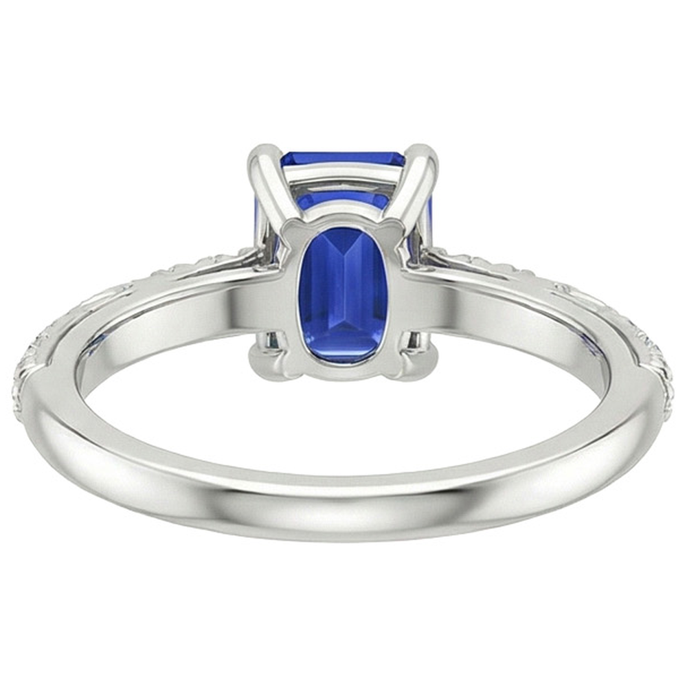 vero emerald diamante 3.50carati anello vista dall'alto