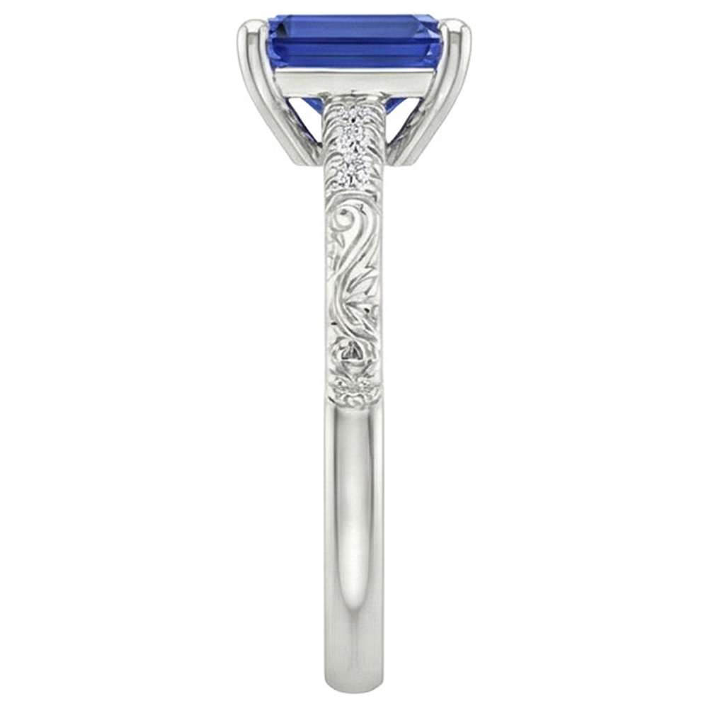 vero emerald diamante 3.50carati anello su bianco