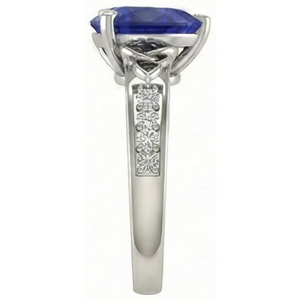 vero round diamante 3.50carati anello vista dall'alto