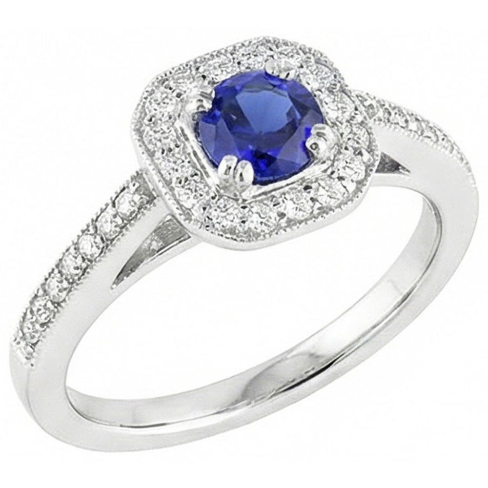 vero round diamante 3carati anello vista frontale