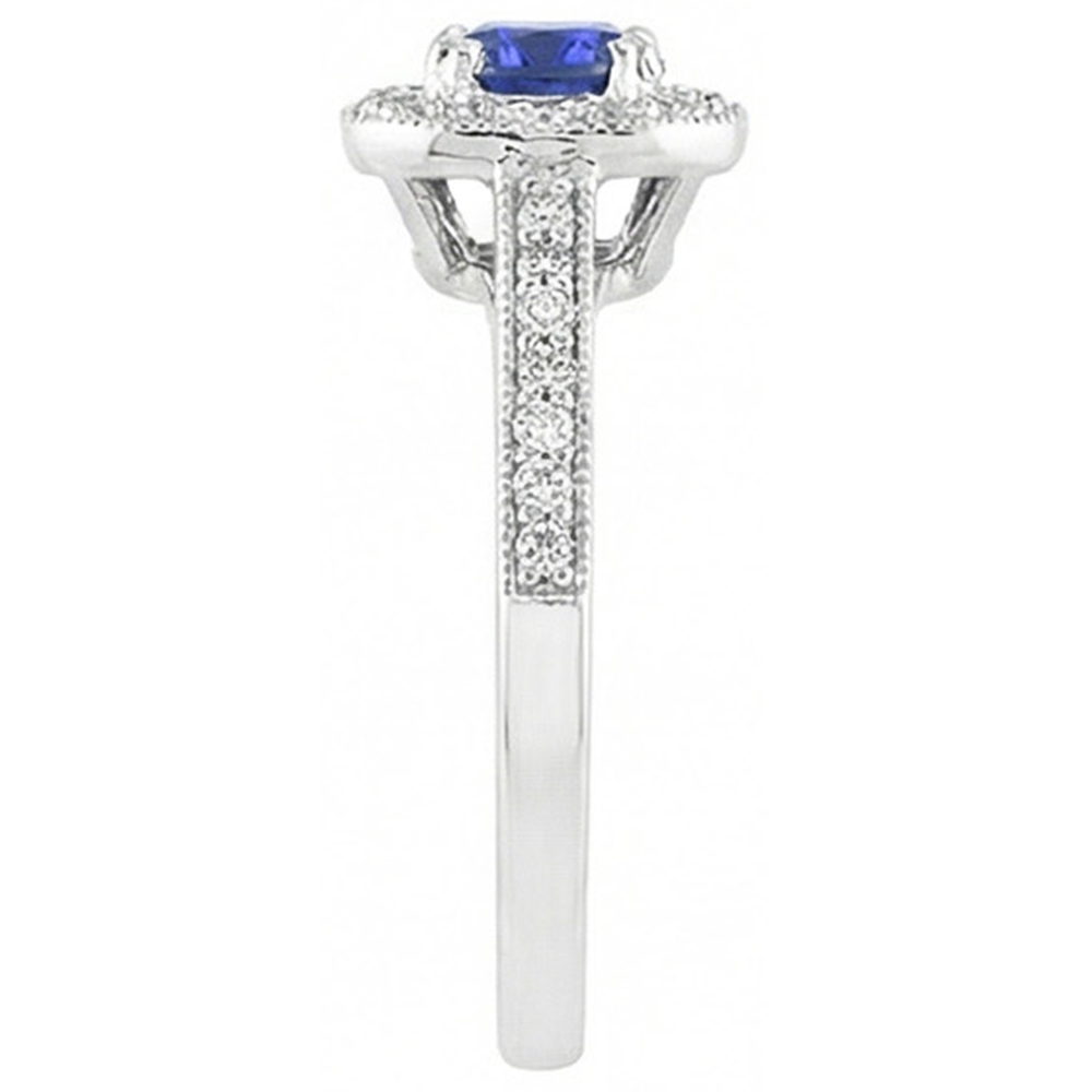 vero round diamante 3carati anello vista di profilo