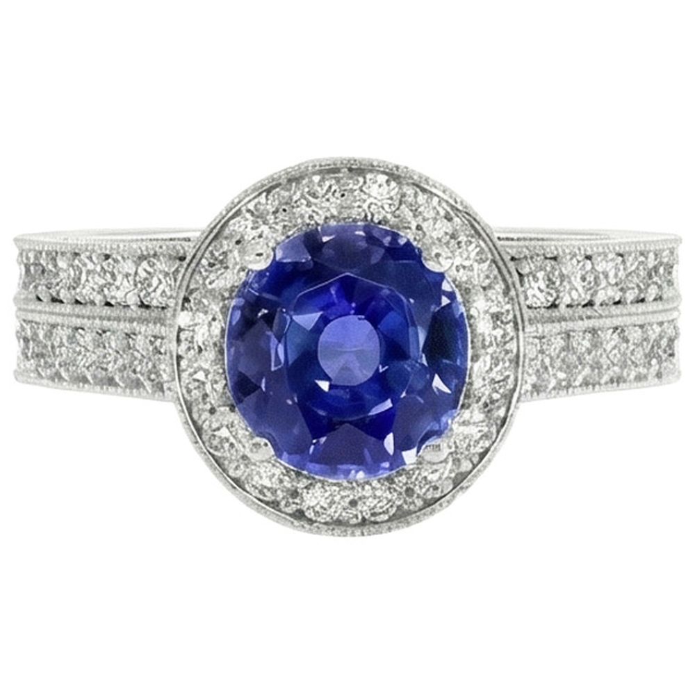 vero round diamante 6carati anello angolo laterale