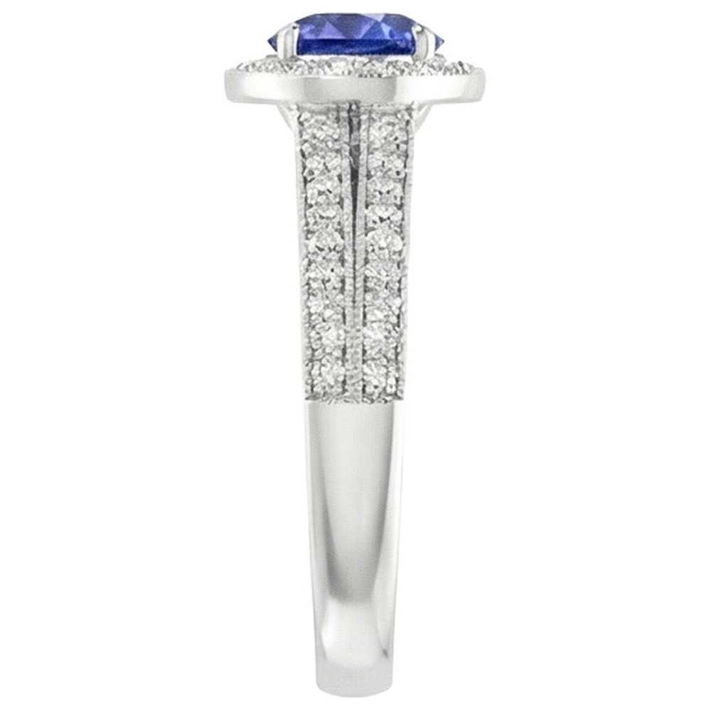 vero round diamante 6carati anello vista di profilo