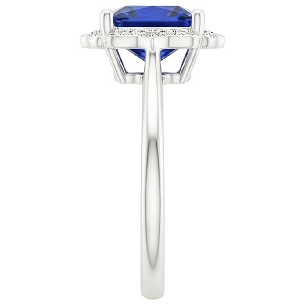 vero round diamante 6carati anello su bianco
