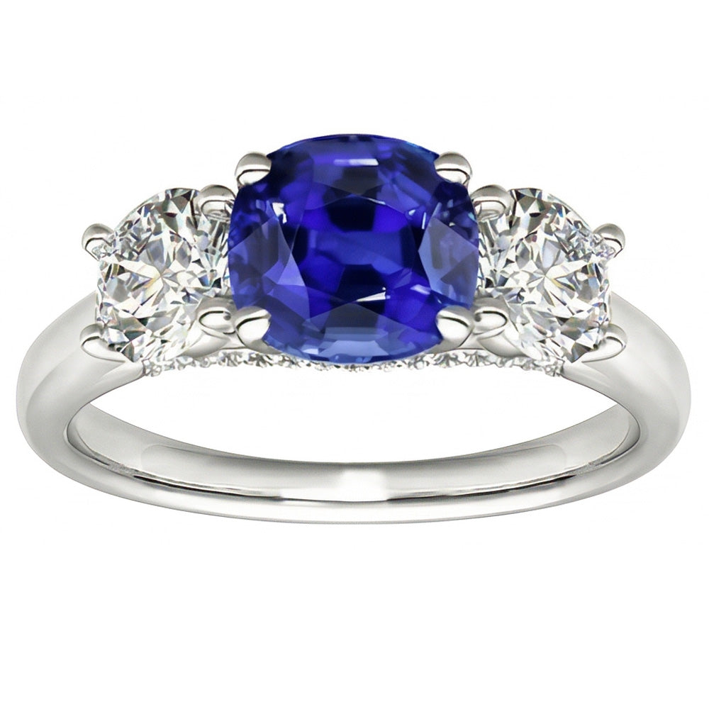 vero round diamante 2.50carati anello angolo laterale