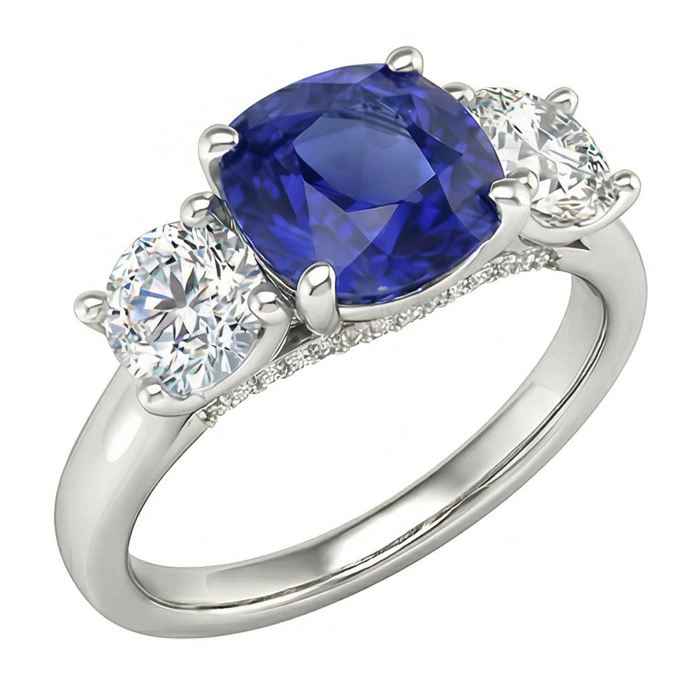 vero round diamante 2.50carati anello dettaglio ravvicinato
