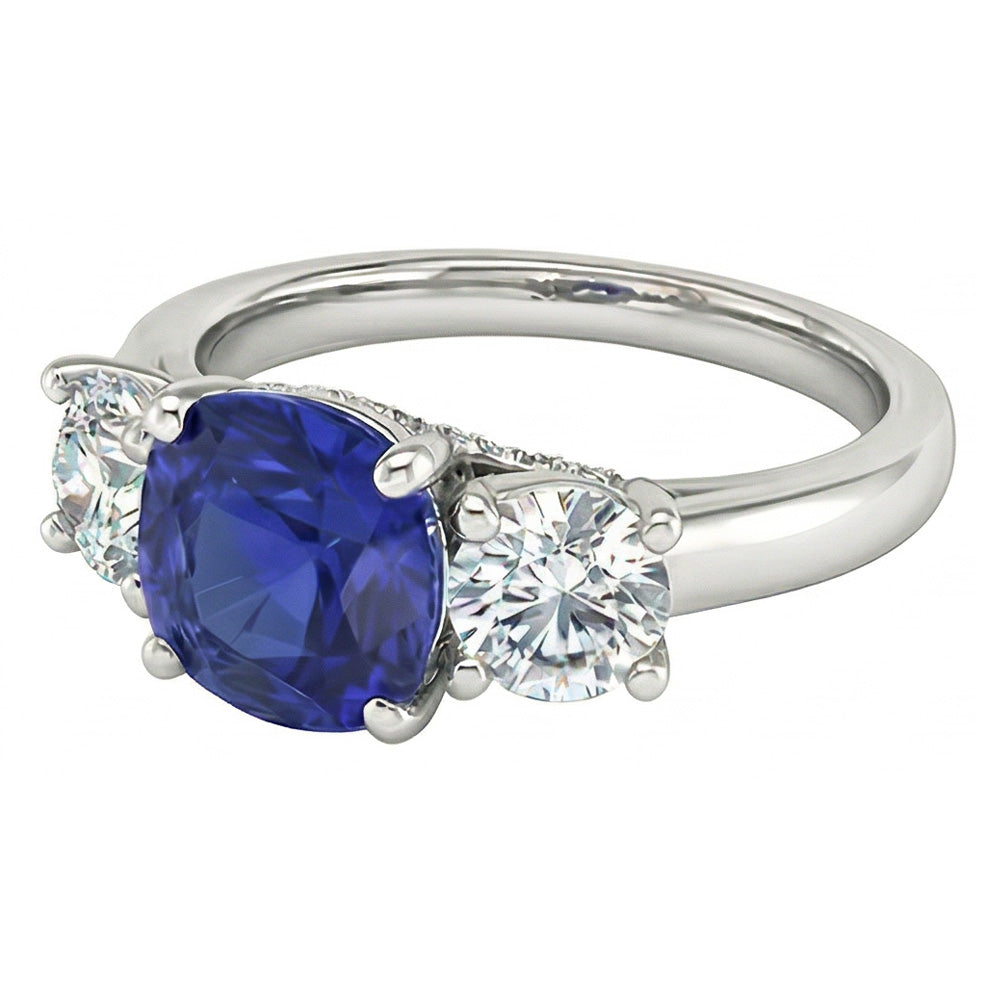 vero round diamante 2.50carati anello vista dall'alto