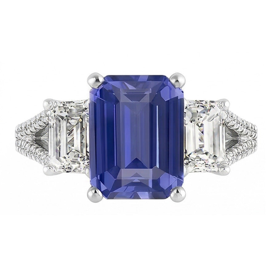 vero round diamante 3.50carati anello dettaglio ravvicinato