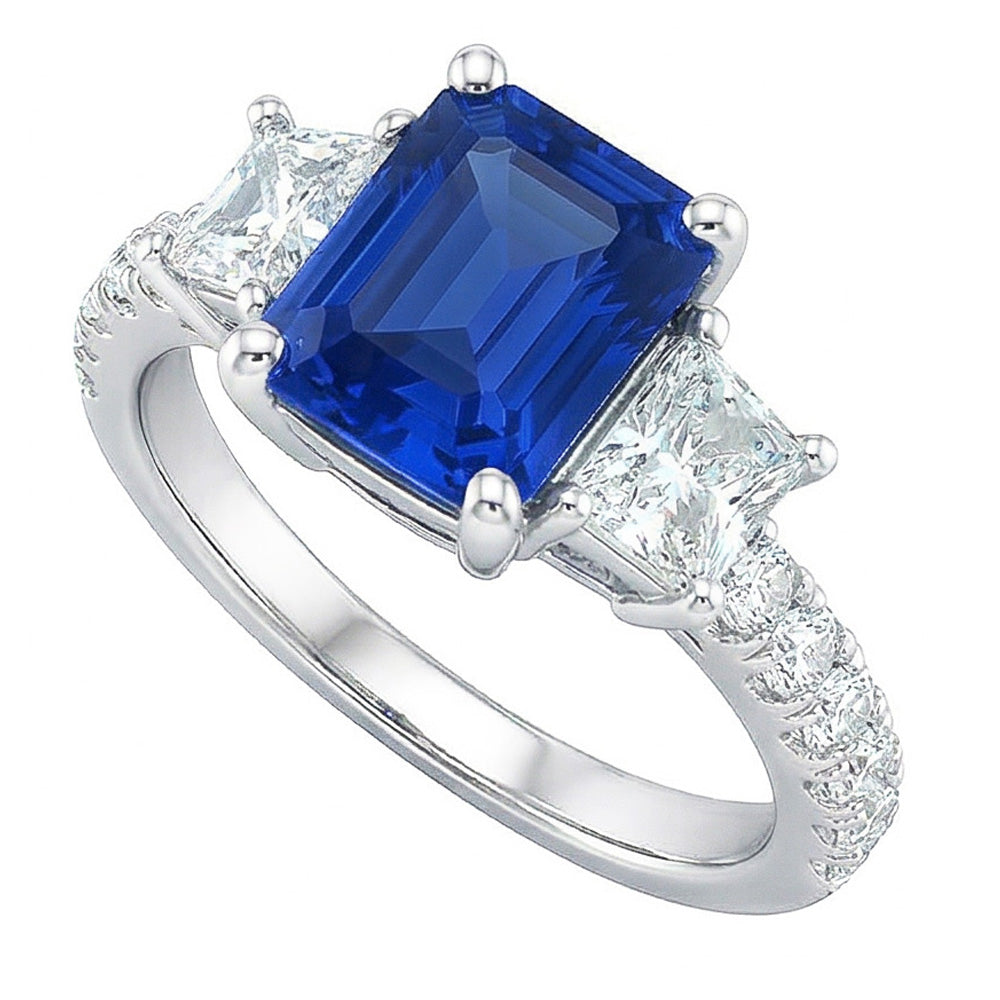 vero round diamante 3.50carati anello vista dall'alto