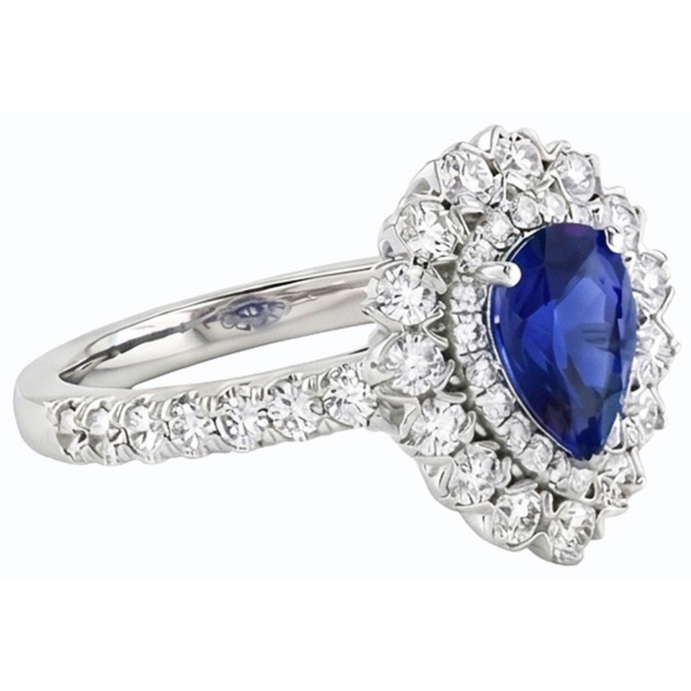vero round diamante 4.50carati anello vista di profilo