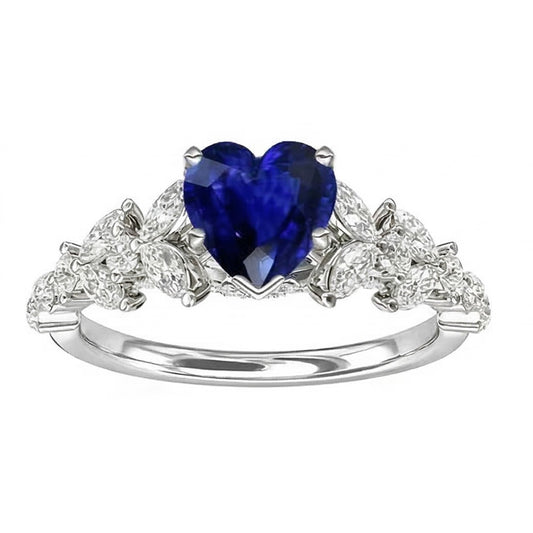 vero marquise diamante 3.50carati anello angolo laterale