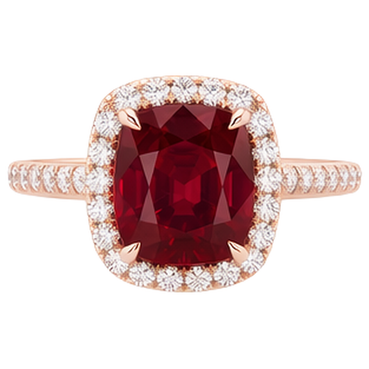vero round diamante 5.35carati anello vista frontale