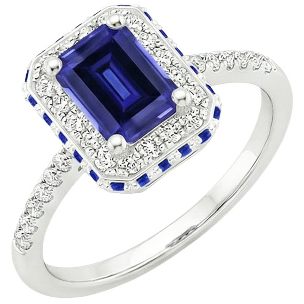 vero emerald diamante 3carati anello dettaglio ravvicinato