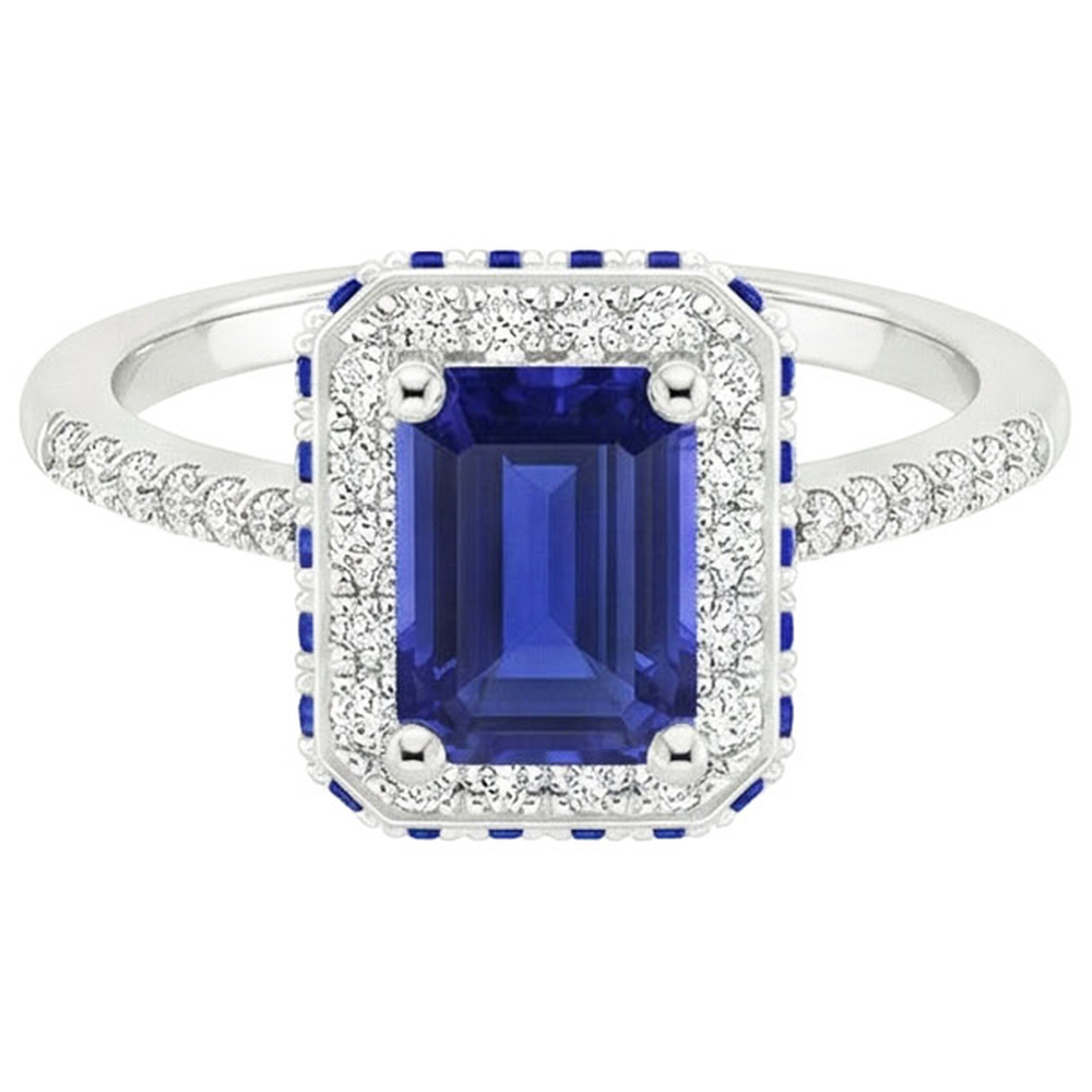 vero emerald diamante 3carati anello vista dall'alto