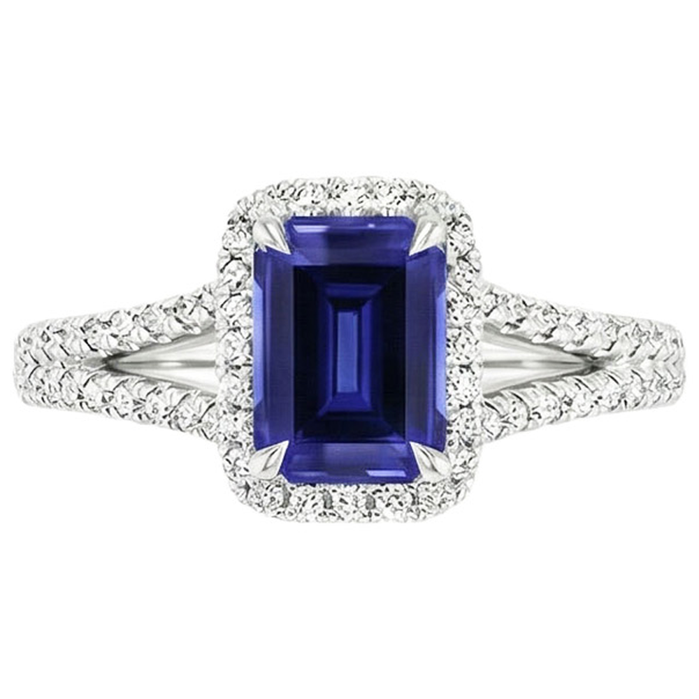 vero emerald diamante 14carati anello vista di profilo