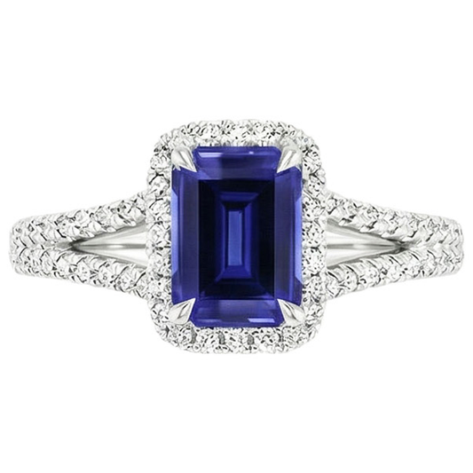 vero emerald diamante 14carati anello vista di profilo