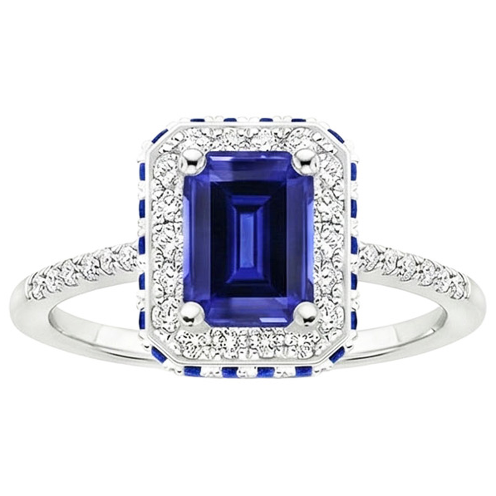 vero emerald diamante 3carati anello vista di profilo