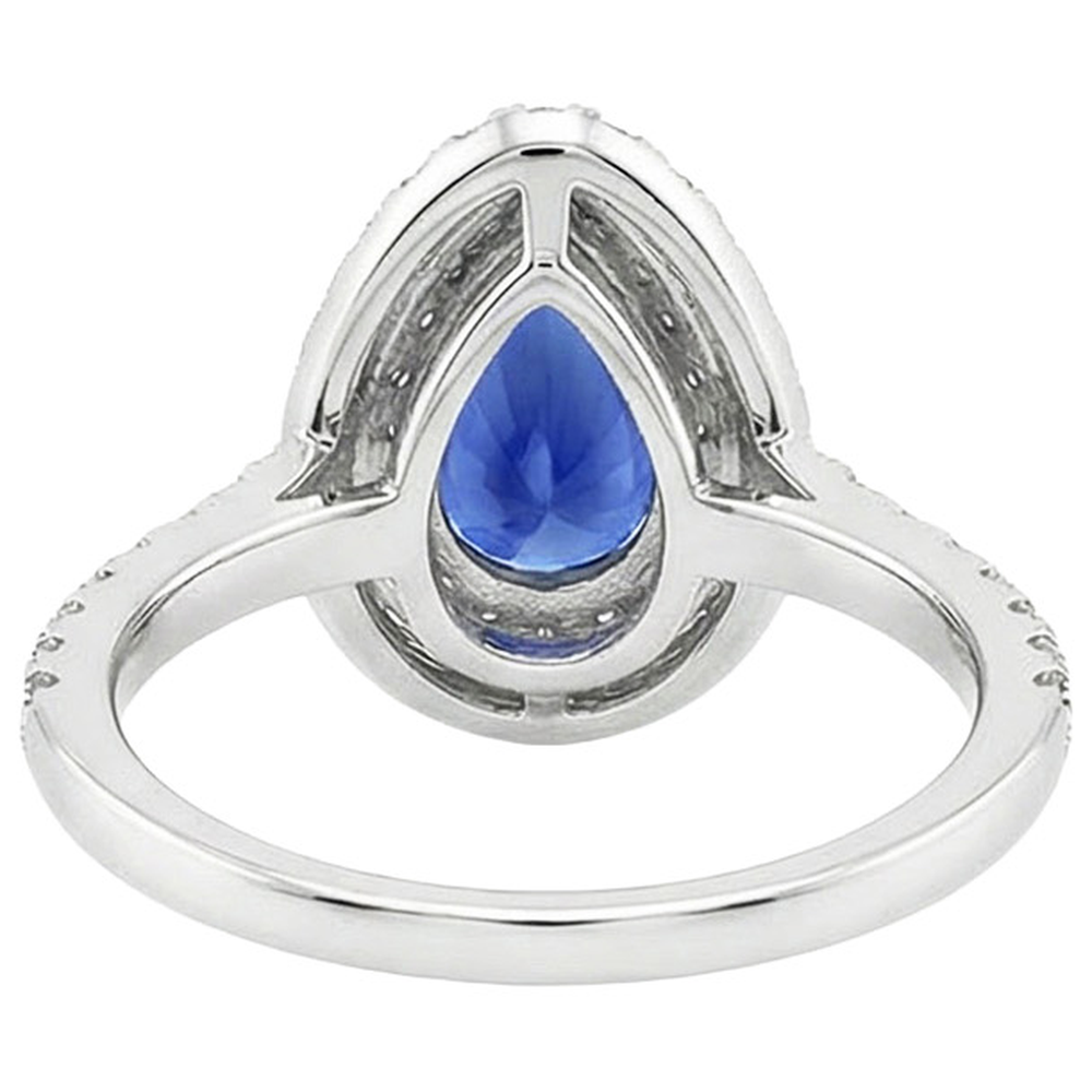 vero pear diamante 2.50carati anello angolo laterale