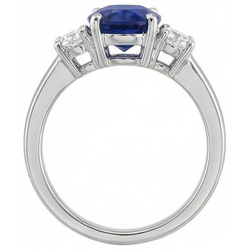 vero oval diamante 5carati anello foto lifestyle