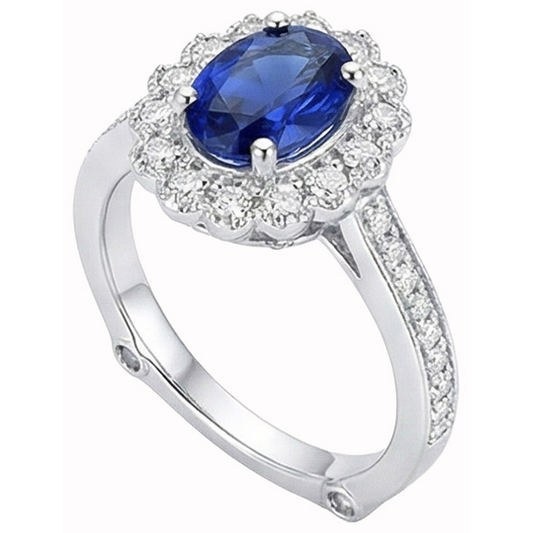 vero round diamante 2carati anello vista frontale