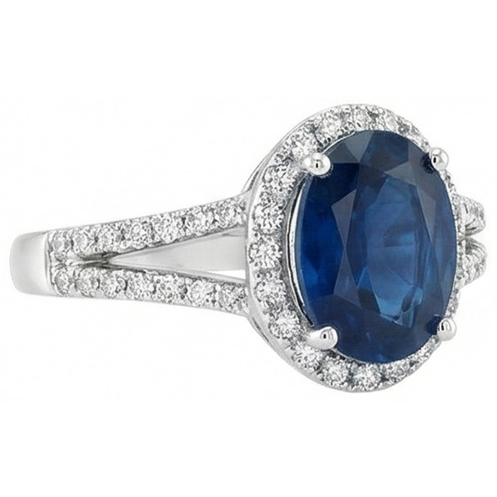 vero round diamante 3.20carati anello angolo laterale