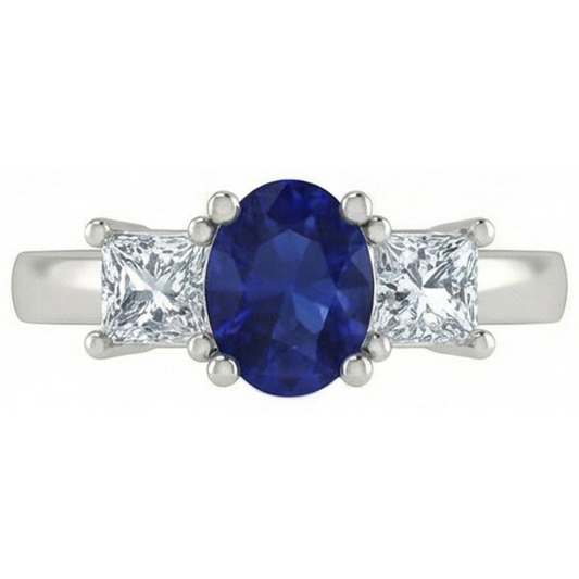 vero princess diamante 2.25carati anello angolo laterale
