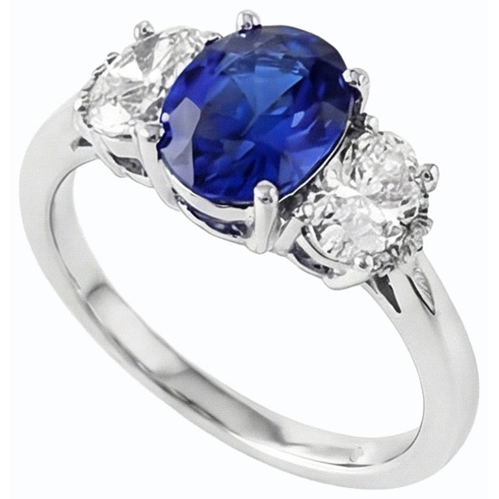 vero oval diamante 2.50carati anello dettaglio ravvicinato