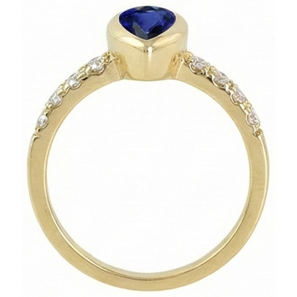 vero round diamante 2carati anello vista di profilo