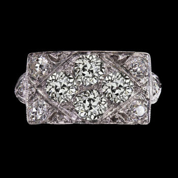 Anello rotondo con diamanti a taglio antico miniera, gioielli in oro 3 carati - harrychadent.it