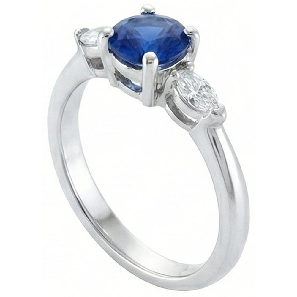 vero marquise diamante 2.50carati anello angolo laterale