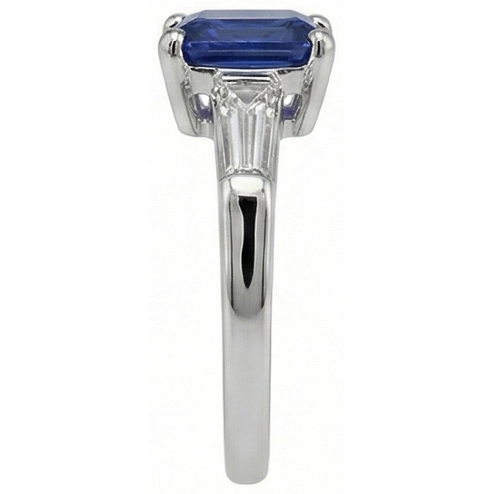 vero baguette diamante 2carati anello vista dall'alto